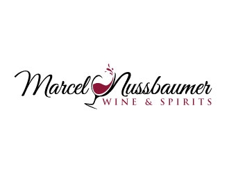 Marcel Nussbaumer Wine & Spirits logo design by sanworks