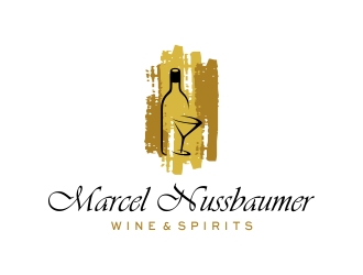 Marcel Nussbaumer Wine & Spirits logo design by excelentlogo