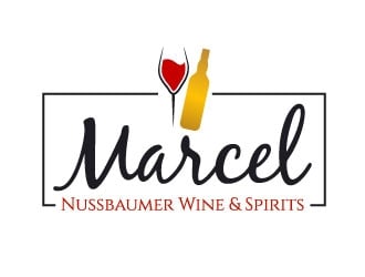 Marcel Nussbaumer Wine & Spirits logo design by aryamaity