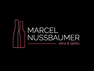 Marcel Nussbaumer Wine & Spirits logo design by spiritz
