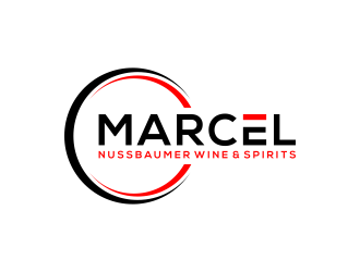 Marcel Nussbaumer Wine & Spirits logo design by ubai popi