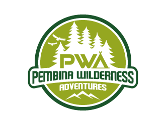 Pembina Wilderness Adventures logo design by Andri