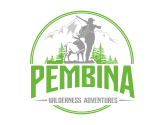 Pembina Wilderness Adventures logo design by qqdesigns