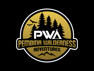 Pembina Wilderness Adventures logo design by Andri