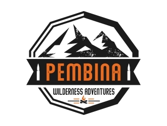 Pembina Wilderness Adventures logo design by adwebicon
