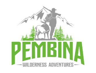 Pembina Wilderness Adventures logo design by qqdesigns
