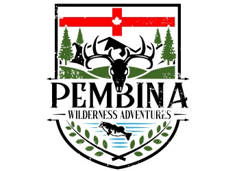 Pembina Wilderness Adventures logo design by Suvendu