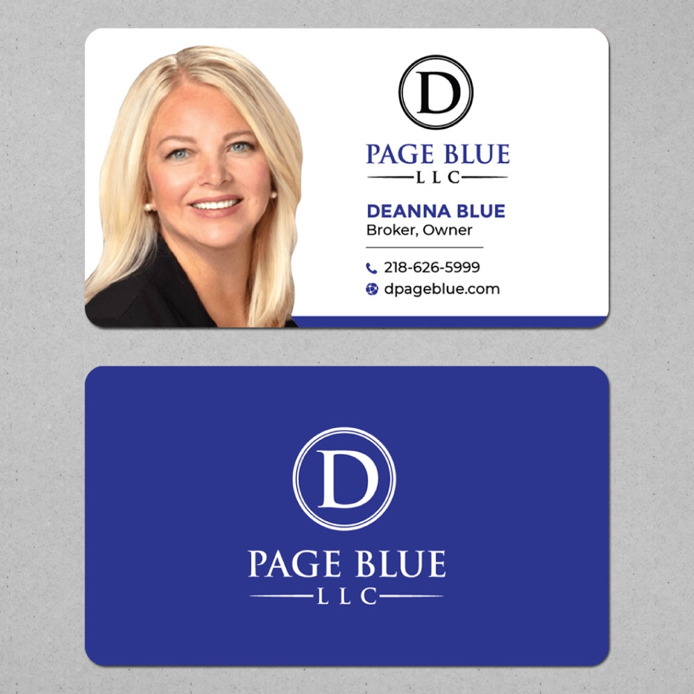 D Page Blue LLC logo design by Boomstudioz
