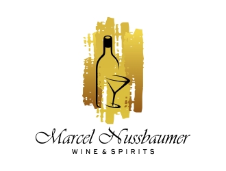 Marcel Nussbaumer Wine & Spirits logo design by excelentlogo