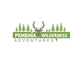 Pembina Wilderness Adventures logo design by zubi
