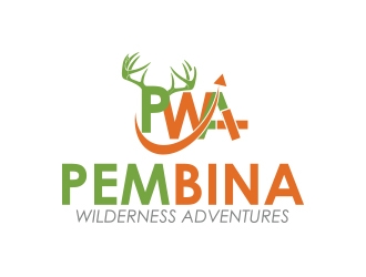 Pembina Wilderness Adventures logo design by zubi