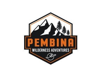 Pembina Wilderness Adventures logo design by zubi