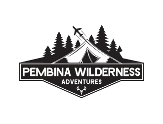 Pembina Wilderness Adventures logo design by zubi