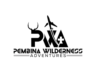 Pembina Wilderness Adventures logo design by zubi