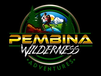 Pembina Wilderness Adventures logo design by DreamLogoDesign