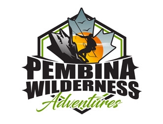 Pembina Wilderness Adventures logo design by DreamLogoDesign