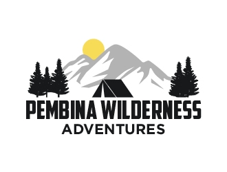 Pembina Wilderness Adventures logo design by cybil
