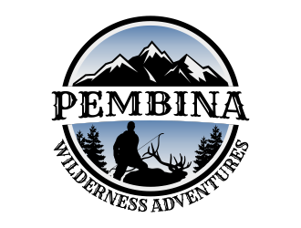 Pembina Wilderness Adventures logo design by Kruger