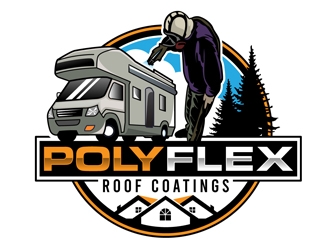 PolyFlex Roof Coatings logo design by DreamLogoDesign