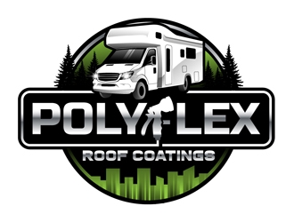 PolyFlex Roof Coatings logo design by DreamLogoDesign