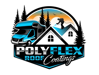 PolyFlex Roof Coatings logo design by DreamLogoDesign