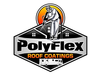 PolyFlex Roof Coatings logo design by DreamLogoDesign