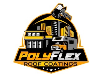 PolyFlex Roof Coatings logo design by veron
