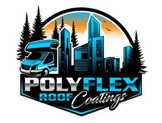 PolyFlex Roof Coatings logo design by DreamLogoDesign