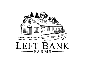 Left Bank Farms logo design by iamjason