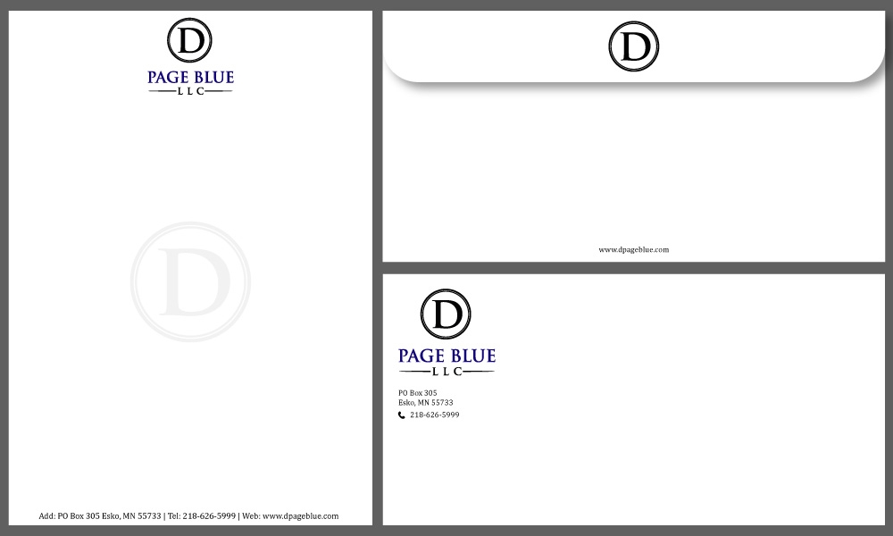 D Page Blue LLC logo design by Gelotine