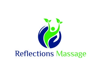 Reflections Massage logo design by N3V4