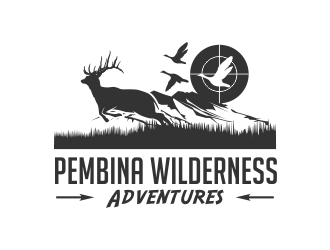 Pembina Wilderness Adventures logo design by nandoxraf