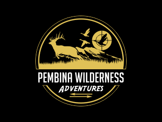 Pembina Wilderness Adventures logo design by nandoxraf