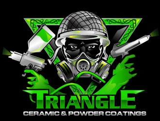Triangle Ceramic & Powder Coatings logo design by Suvendu