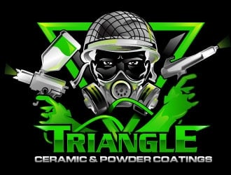 Triangle Ceramic & Powder Coatings logo design by Suvendu