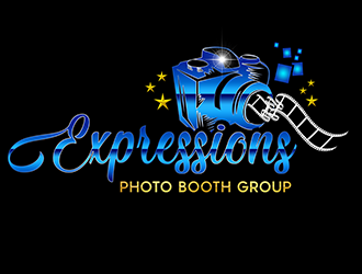 Expressions Photo Booth Group logo design by 3Dlogos