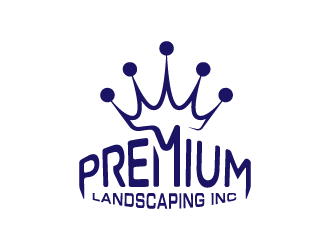 premium landscaping inc logo design by hwkomp