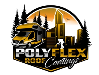 PolyFlex Roof Coatings logo design by DreamLogoDesign