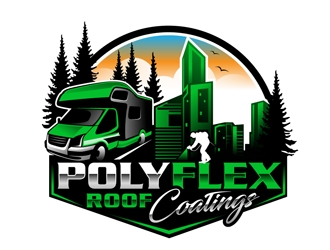 PolyFlex Roof Coatings logo design by DreamLogoDesign