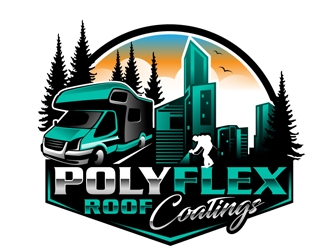 PolyFlex Roof Coatings logo design by DreamLogoDesign