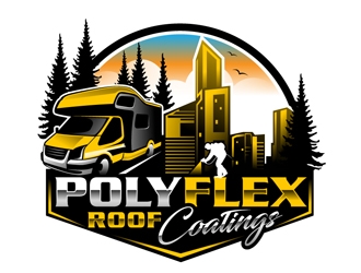 PolyFlex Roof Coatings logo design by DreamLogoDesign