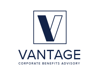 VANTAGE Corporate Benefits Advisory logo design by BeDesign