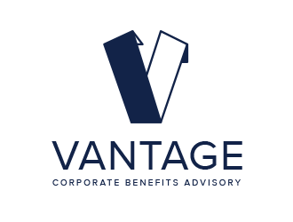 VANTAGE Corporate Benefits Advisory logo design by BeDesign