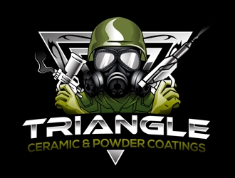 Triangle Ceramic & Powder Coatings logo design by DreamLogoDesign