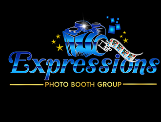 Expressions Photo Booth Group logo design by 3Dlogos