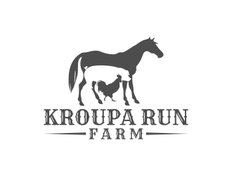 Kroupa Run Farm logo design by Kruger