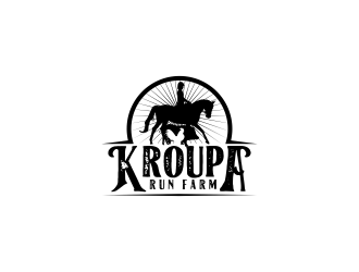 Kroupa Run Farm logo design by FirmanGibran