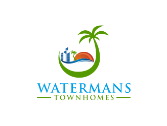 Watermans Townhomes logo design by logitec