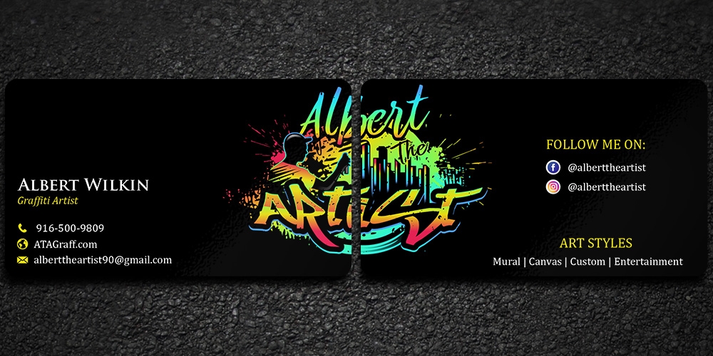 Albert The Artist logo design by Gelotine