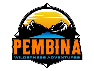 Pembina Wilderness Adventures logo design by daywalker